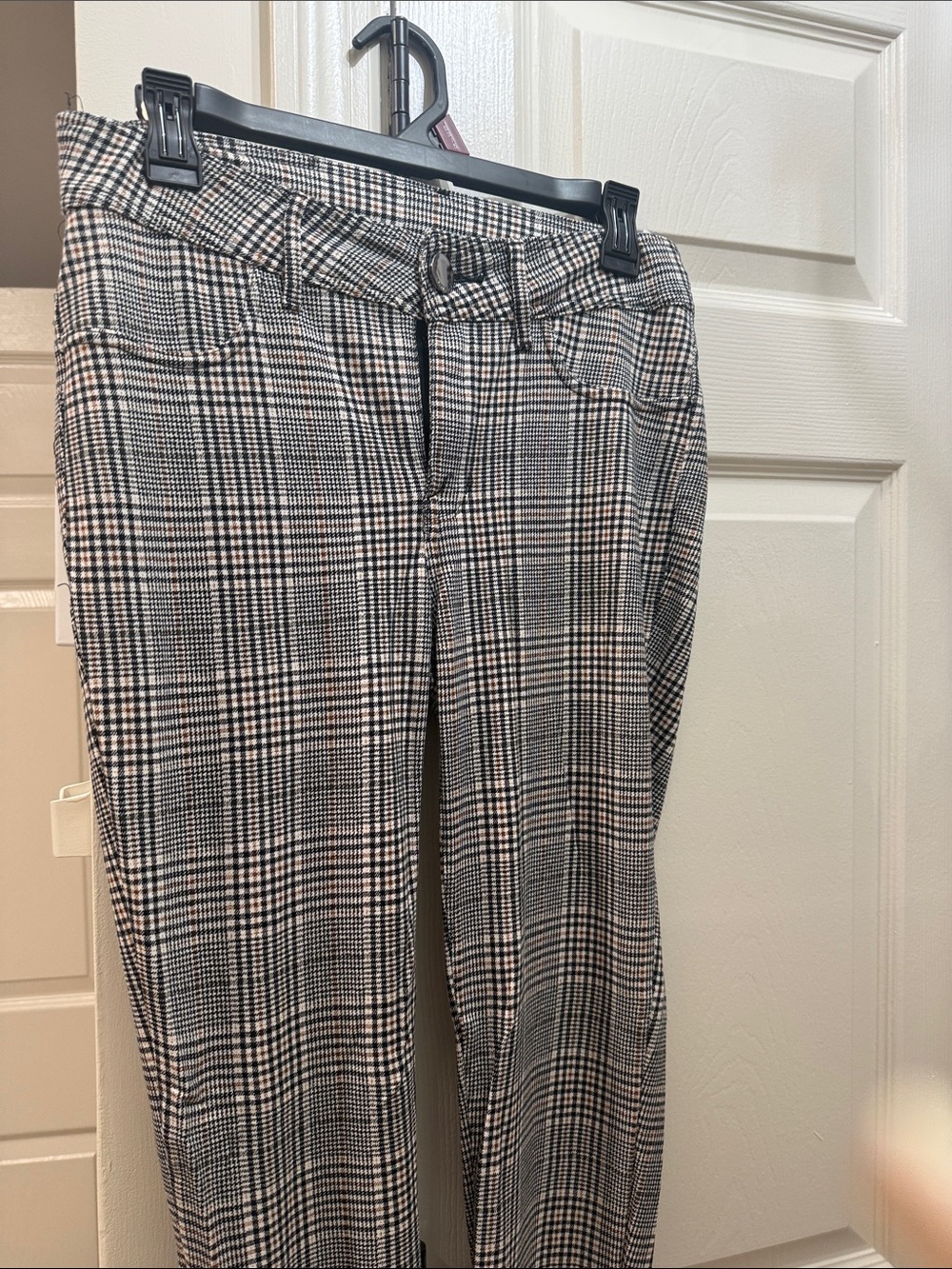 Seven7 Black & White Plaid Chinos